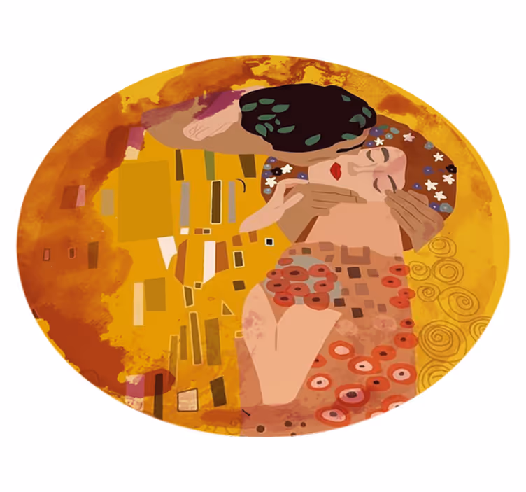 Abstraktní svět objetí Vinylový koberec z celého světa - TenStickers