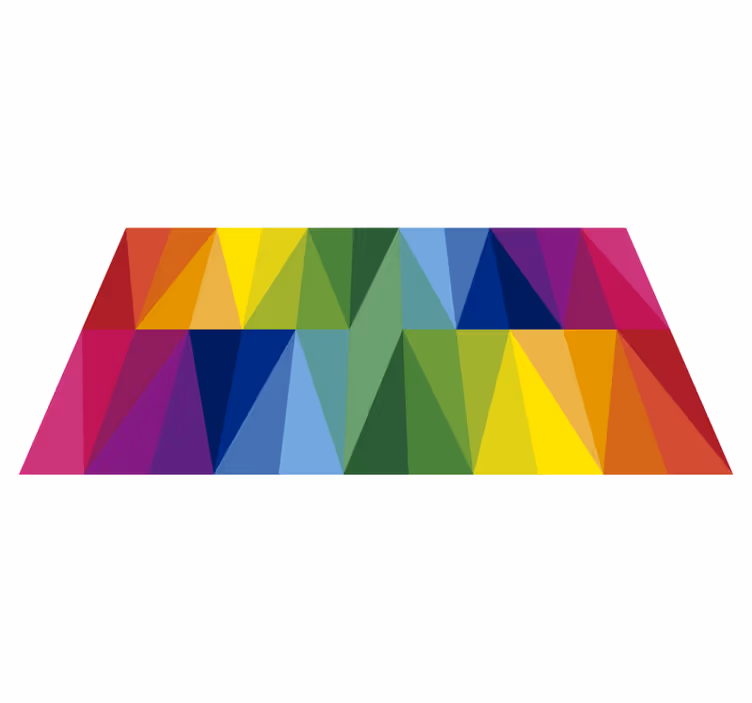 Duhové trojúhelníky geometrické vinylové koberce - TenStickers