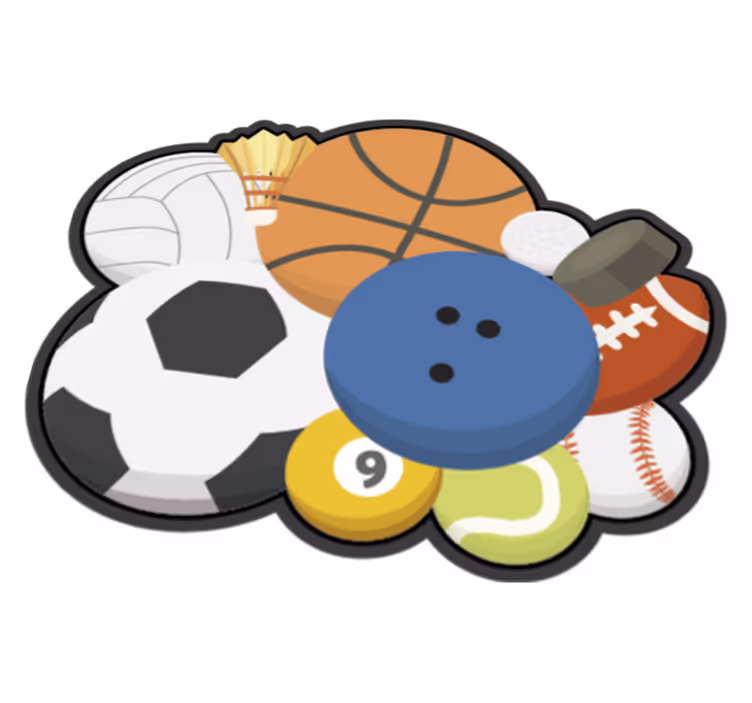 Sportovní míče teen vinylový koberec - TenStickers
