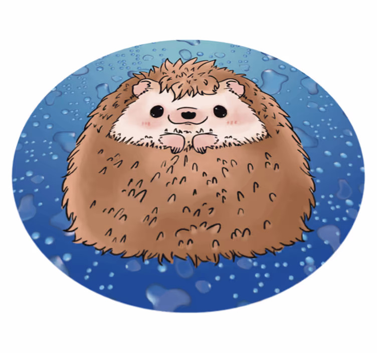 Roztomilý vinylový koberec ze zvířecího ježka - TenStickers