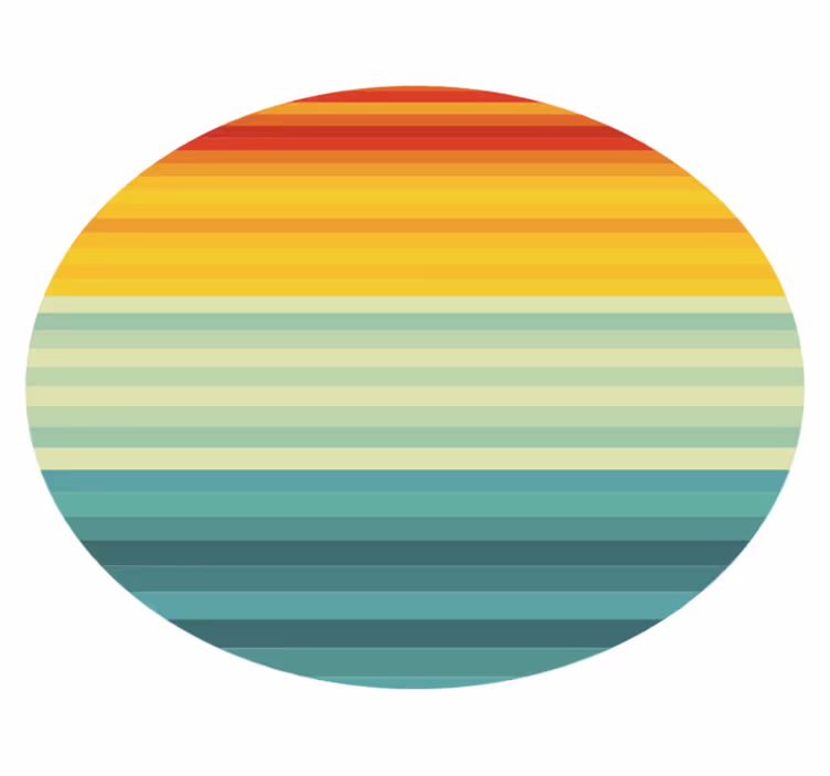 Kruh duhových pruhů Pruhovaný vinylový koberec - TenStickers