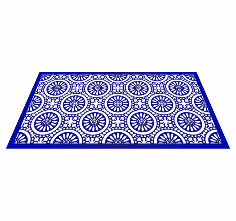 Zakroužkovaný vzor mandaly Mandala vinylový koberec - TenStickers