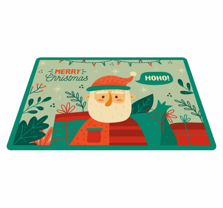 Sváteční santa ilustrace Vinylový koberec Vánoce - TenStickers