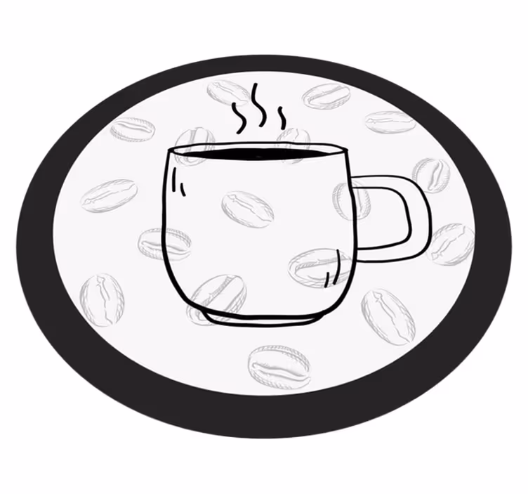 Ilustrace šálek kávy Kuchyňský vinylový koberec - TenStickers