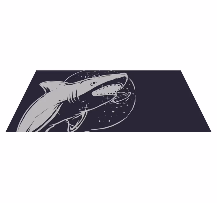 Kosmický žralok prostor Ostatní Vinylový koberec - TenStickers