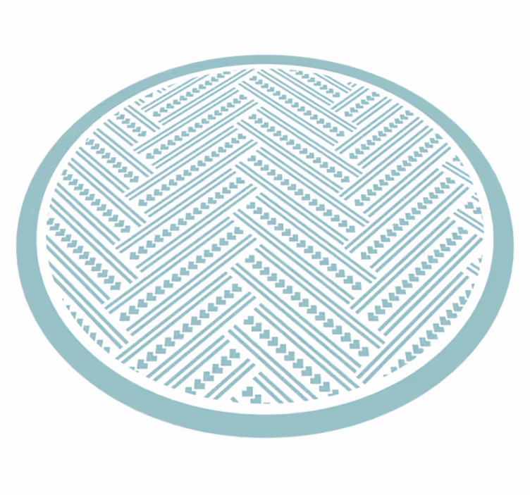Geometrický vzor kulatý Geometrický vinylový koberec - TenStickers