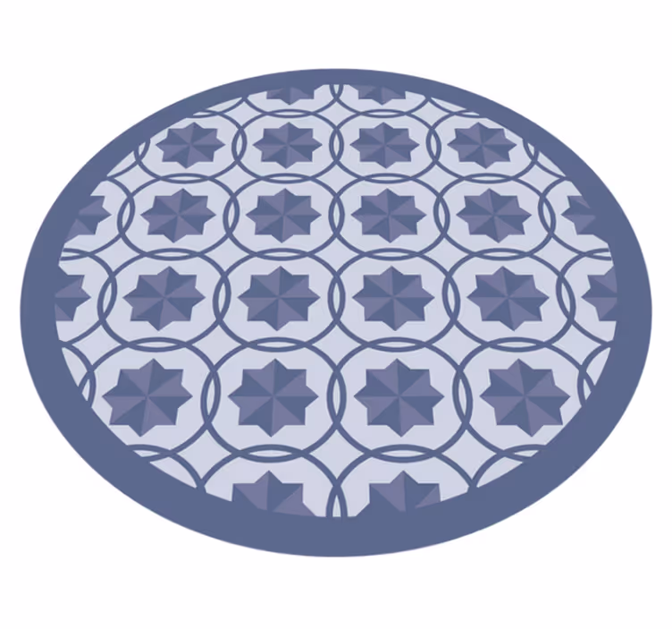 Symetrický geometrický vzor Geometrický vinylový koberec - TenStickers
