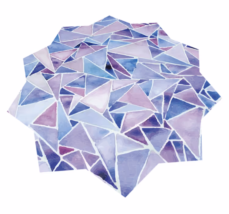 Vinylový koberec s geometrickým fialovým vzorem - TenStickers