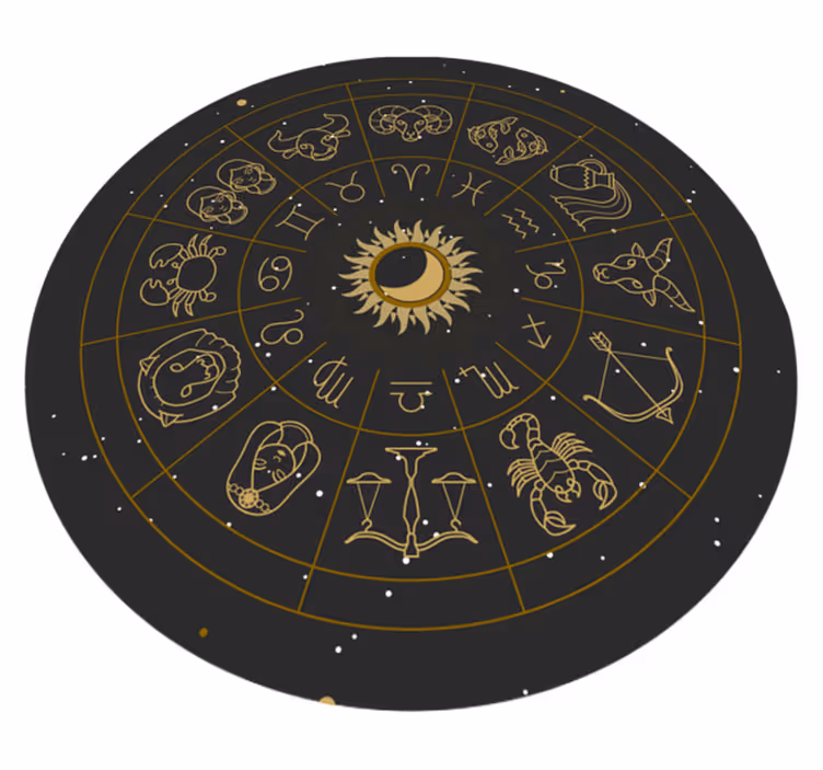 Mandala znamení zvěrokruhu moderní koberec - TenStickers