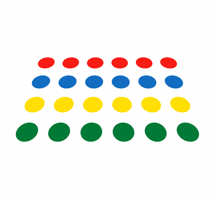 Vinylový koberec twister hra pro děti - TenStickers