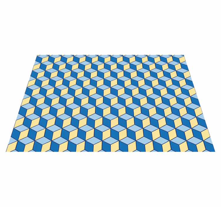 Vinylový koberec kuchyně 3d efekt geometrické koberce - TenStickers