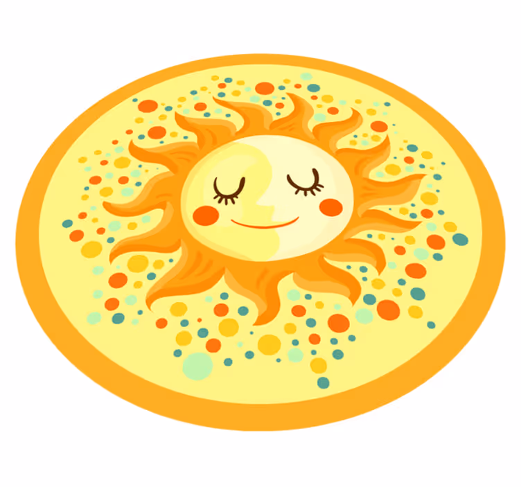 Vinylový koberec ze žlutého slunce - TenStickers