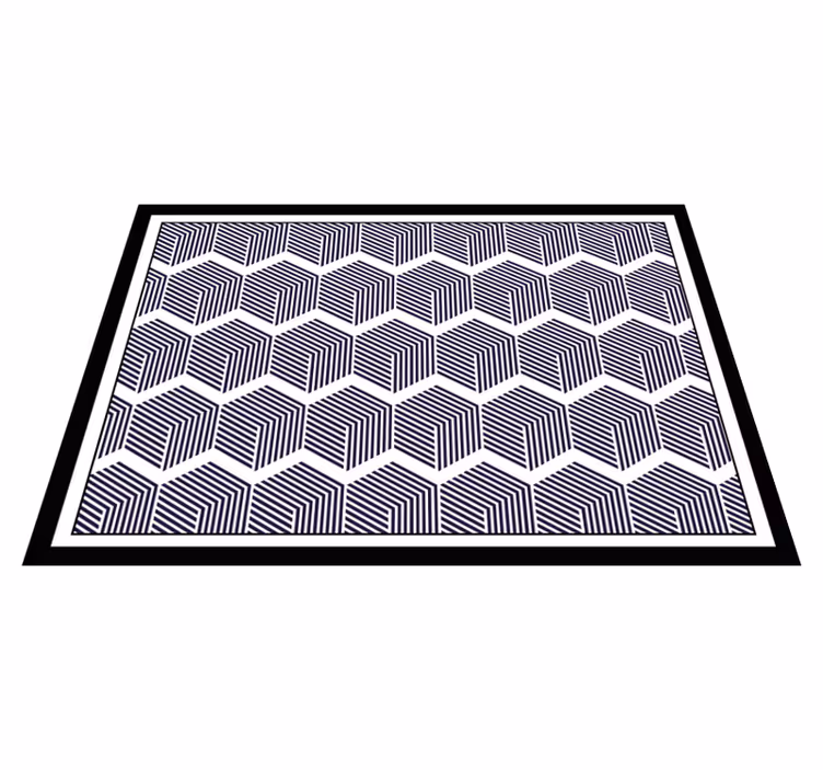 Kubistický kontrast Geometrický vinylový koberec - TenStickers