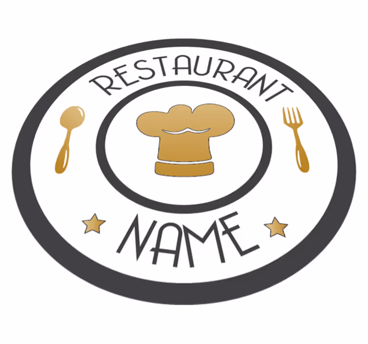 Personalizovaný název restaurace vinylový koberec - TenStickers