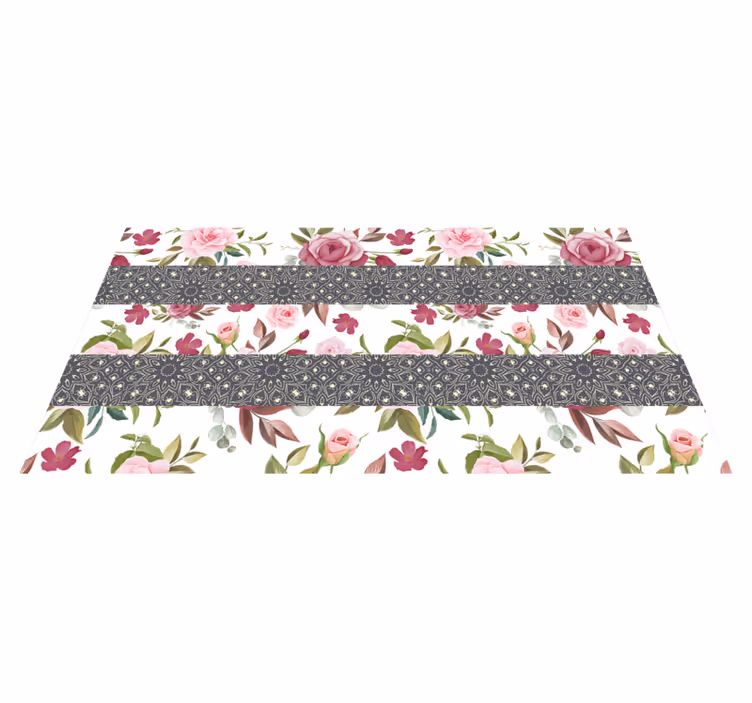 Vinylový koberec geometrics roses - TenStickers