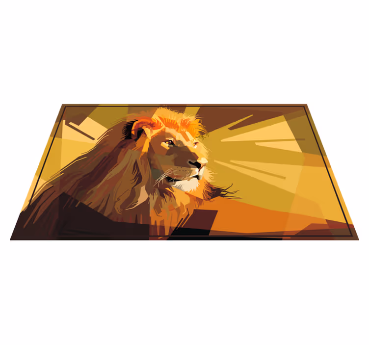 Lev kreslící vinylový koberec - TenStickers