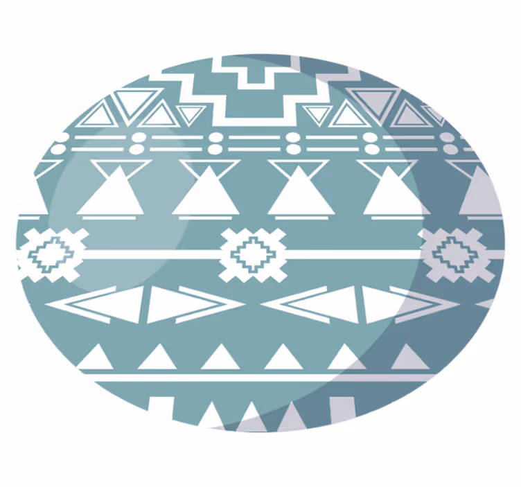 Kmenová geometrie Geometrický vinylový koberec - TenStickers