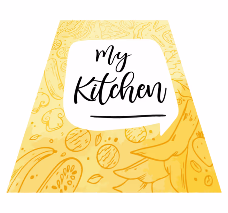 Můj kuchyňský květinový vinylový koberec - TenStickers