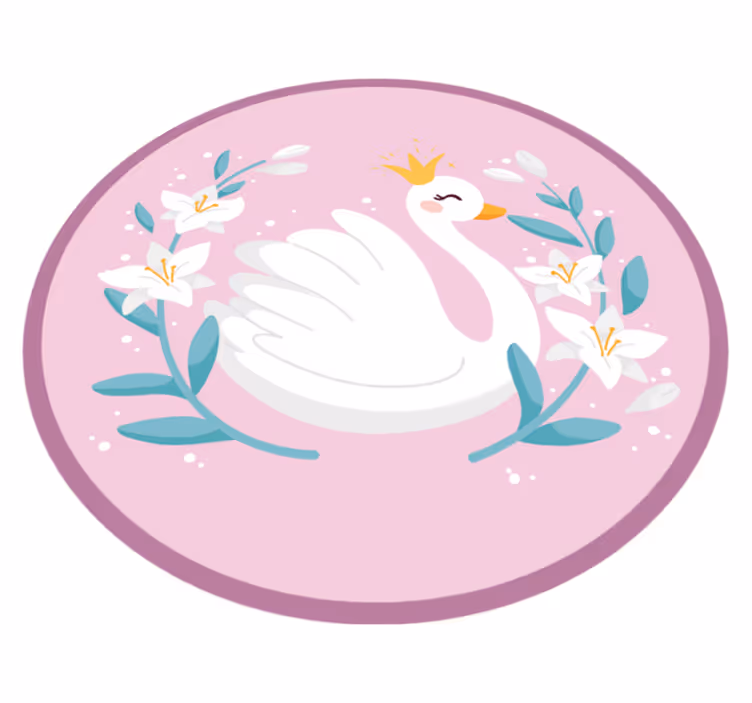 Dětský vinylový koberec swan queen - TenStickers