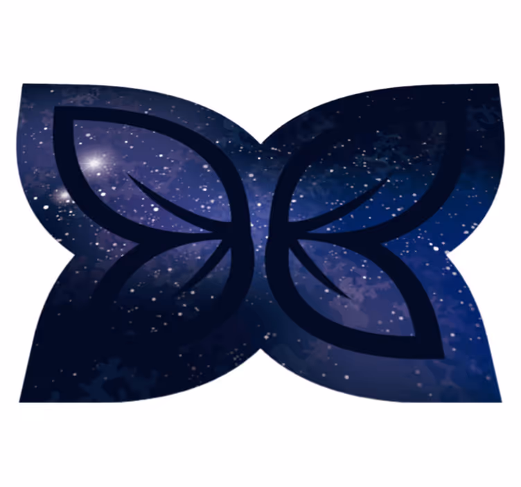 Silueta kosmického motýla Vinylový koberec s texturou - TenStickers