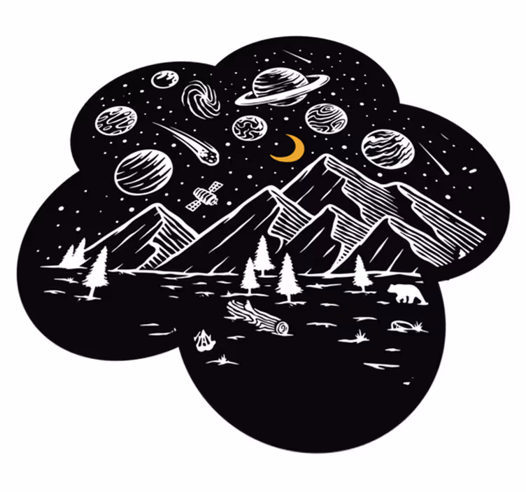 Vinylový koberec pro galaxii vesmír - TenStickers