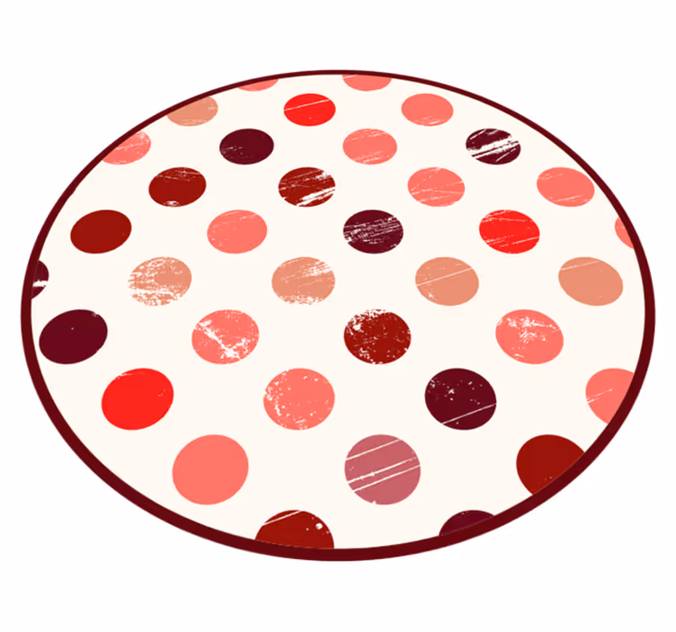 Kruhové puntíky Vinylový koberec s texturou - TenStickers
