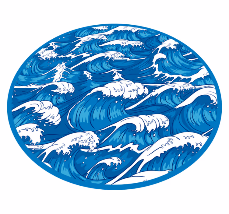 Vinylový koberec z přírodních japonských vln - TenStickers