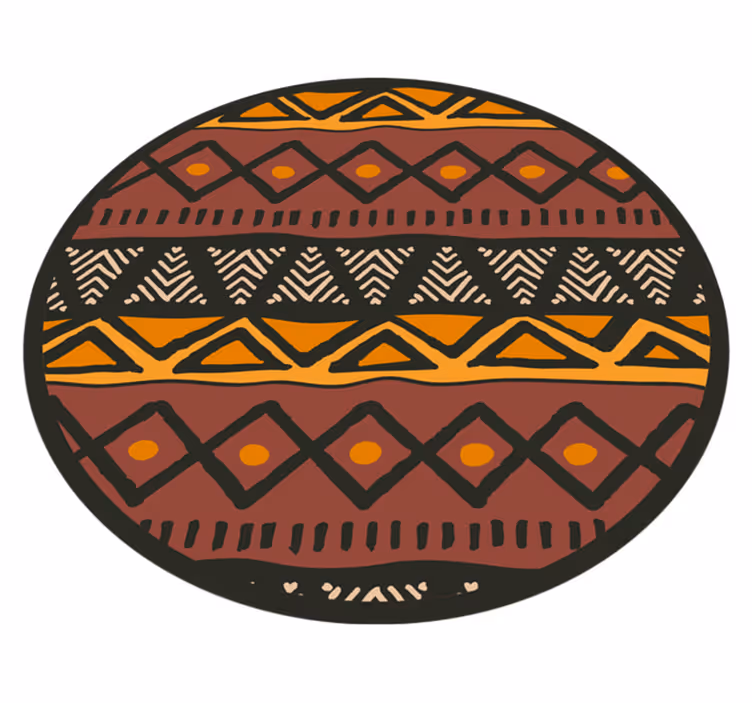 Kruhové africké vzor geometrické koberce - TenStickers