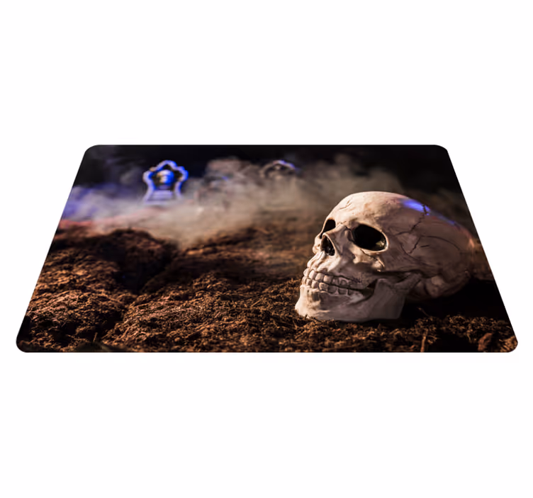 Lebka v mlze halloween koberečky - TenStickers