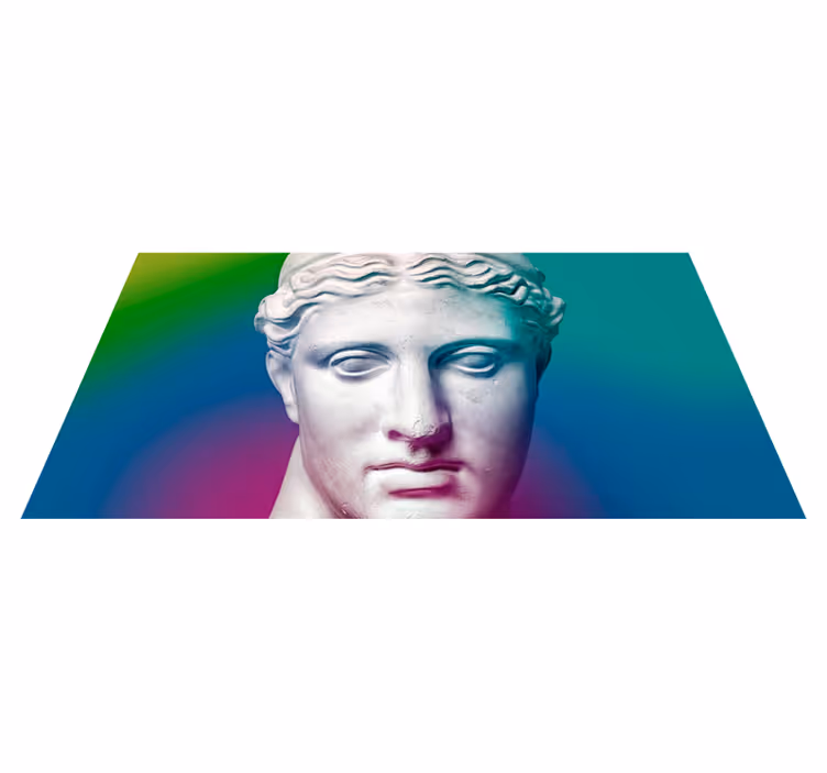 Sochařský gradient Minimalistický vinylový koberec - TenStickers
