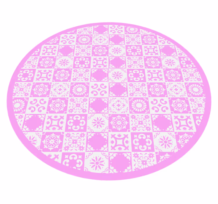 Kruh inspirovaný mandalou Mandala vinylový koberec - TenStickers