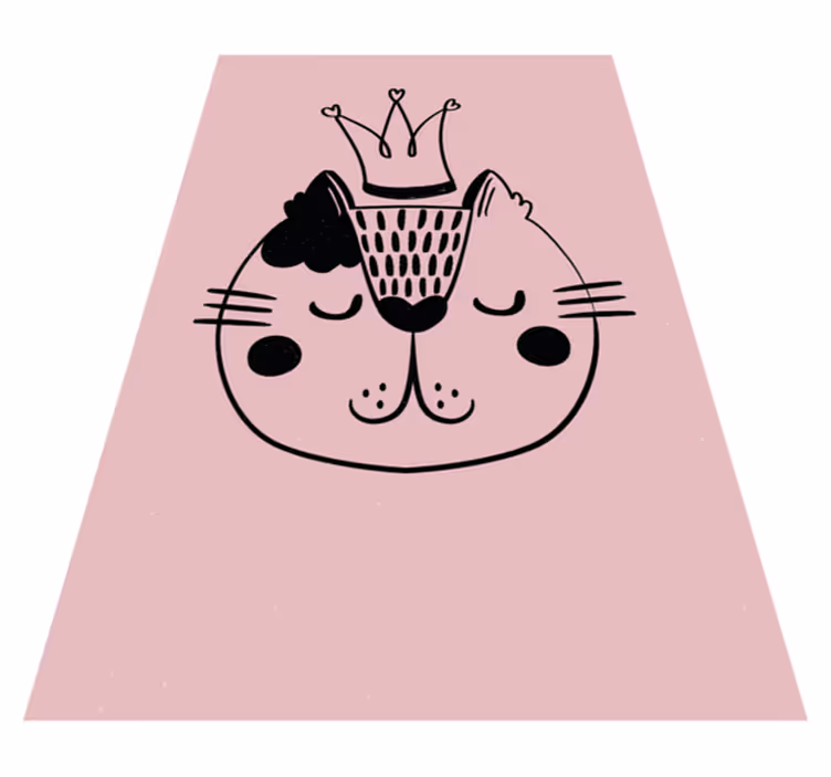 Ilustrace korunované kočky Zvířecí vinylový koberec - TenStickers