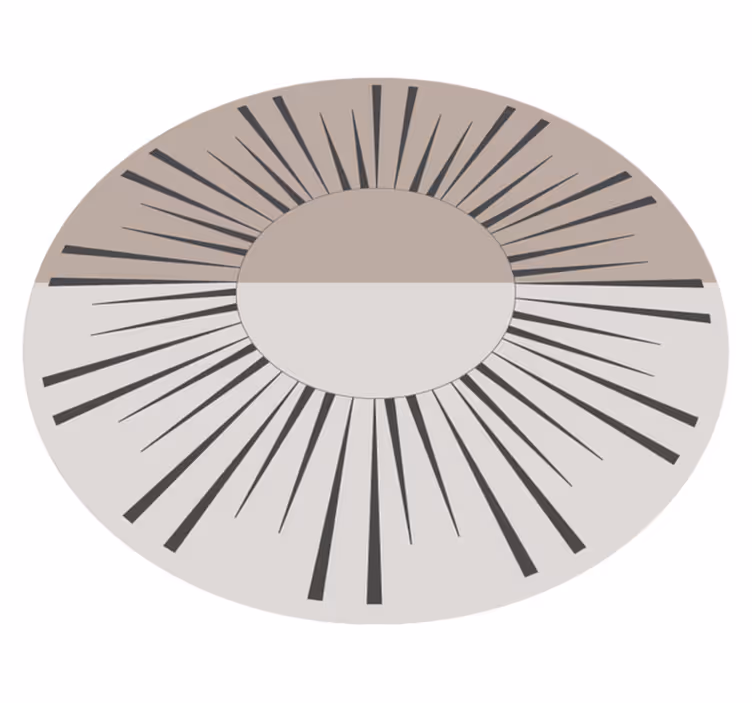 Kruhový design sunburst Pruhovaný vinylový koberec - TenStickers