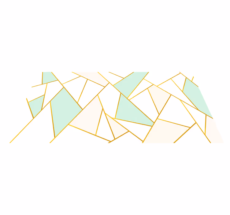 Hranatá pastelová mozaika Geometrický vinylový koberec - TenStickers