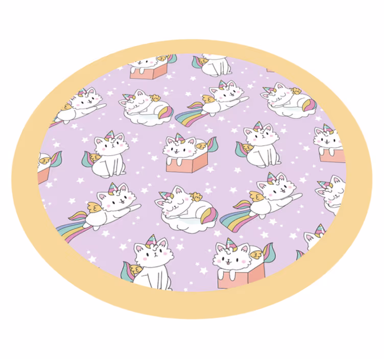 Vinylový koberec baby cat unicorn - TenStickers