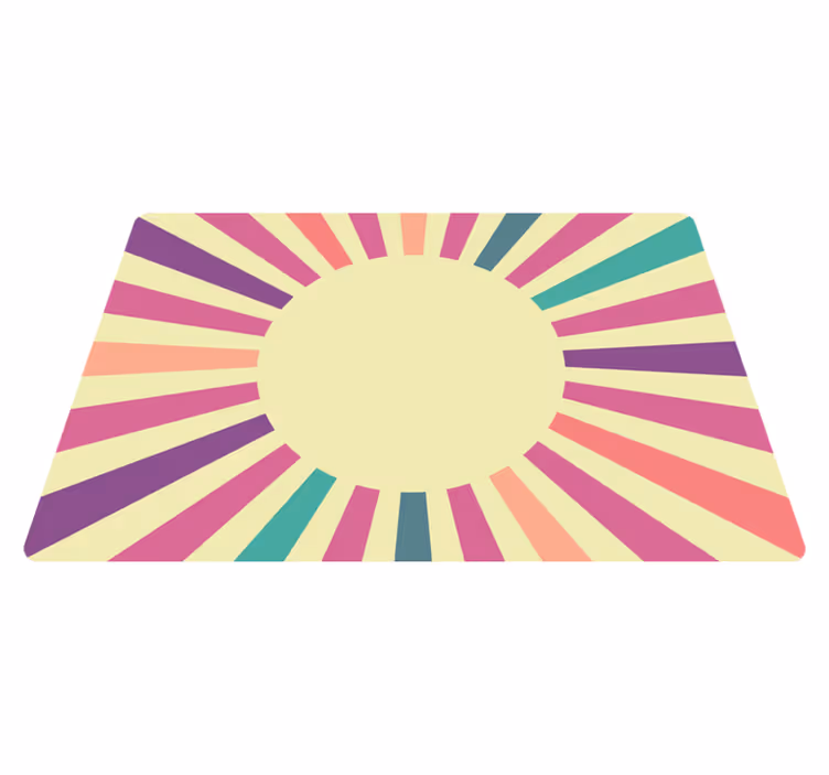 70. Léta geometrický sluneční vinylový koberec - TenStickers