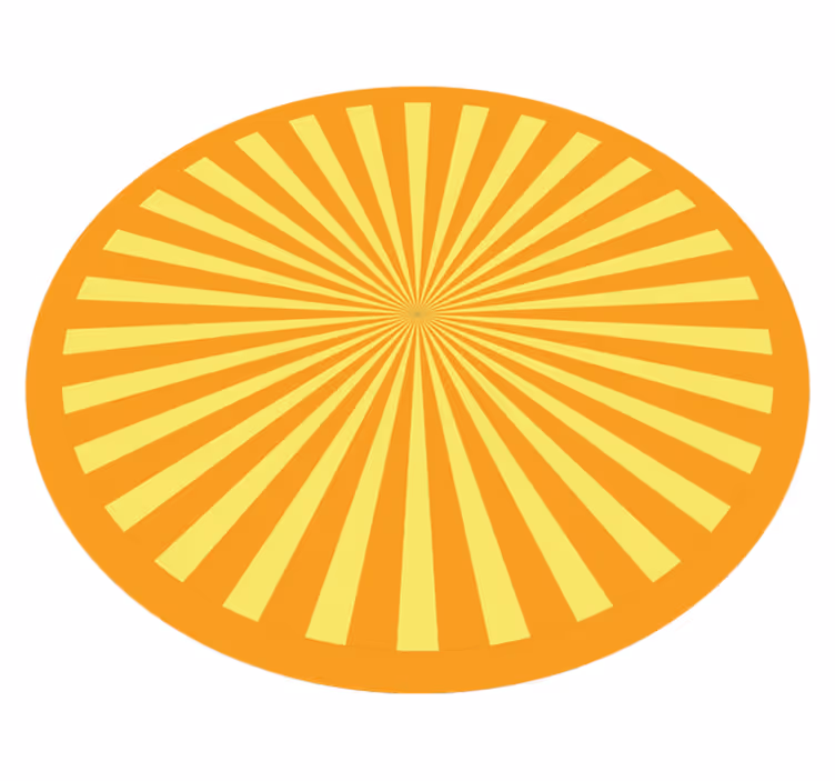 Kruhové pole sunburst Pruhovaný vinylový koberec - TenStickers