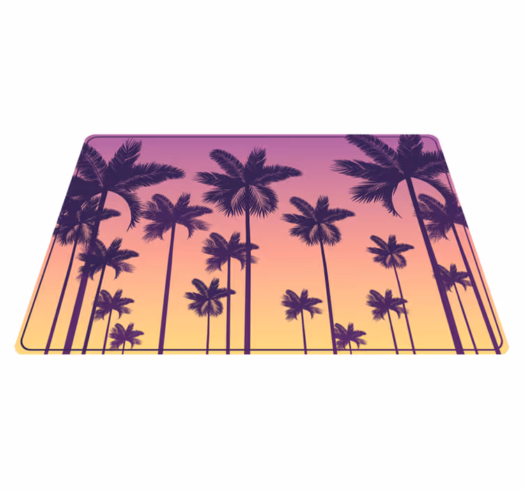 Vinylový koberec sunset palms nature - TenStickers