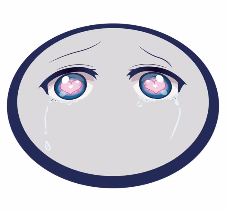 Plačící anime oči teen vinylový koberec - TenStickers
