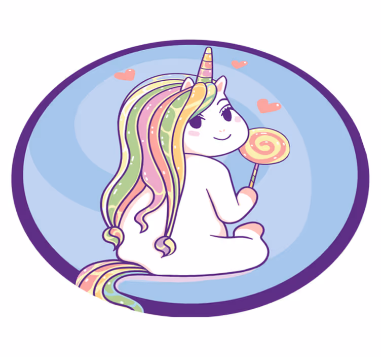 Anime jednorožec zvířecí vinylový koberec - TenStickers