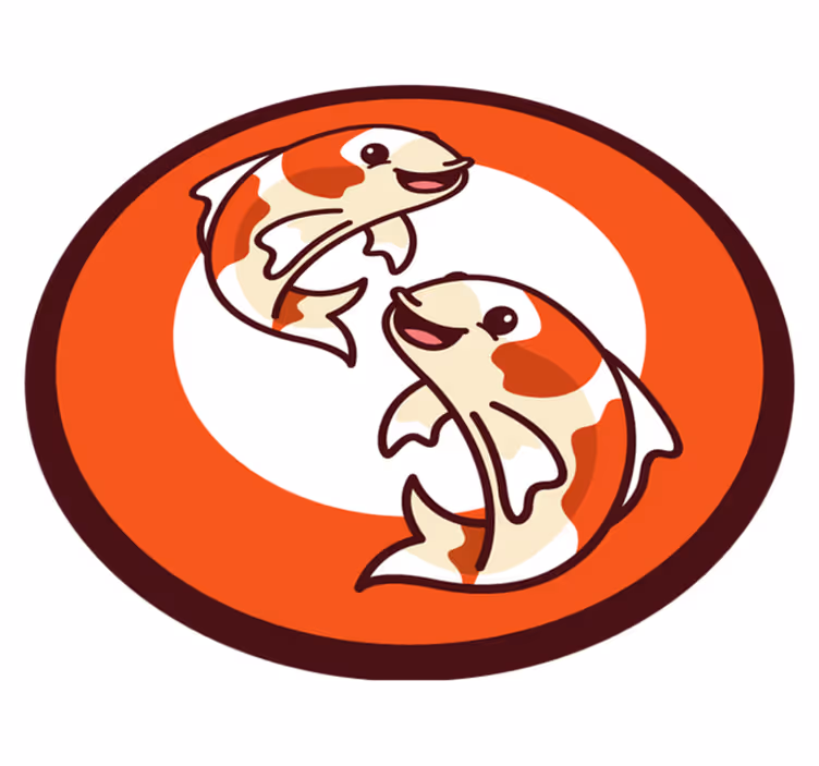 Anime koi ryby zvířecí koberec - TenStickers