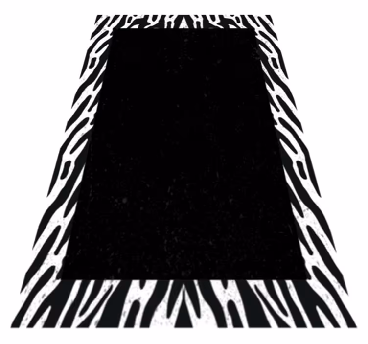 Jednobarevná zebra Vinylový koberec se zvířecím potiskem - TenStickers