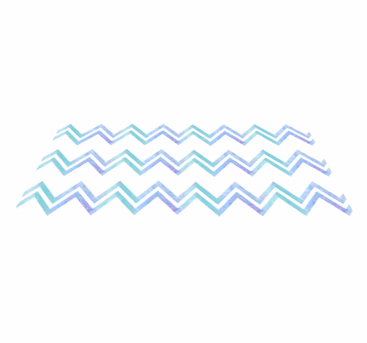 Cikcak vzorovaná harmonie Geometrický vinylový koberec - TenStickers