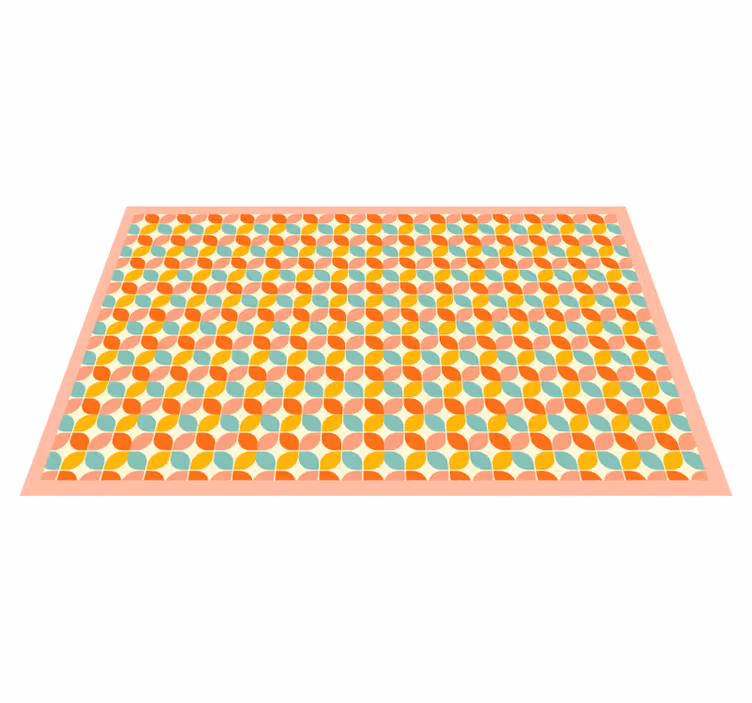 Vícebarevné čtverce geometrické vinylové koberce - TenStickers