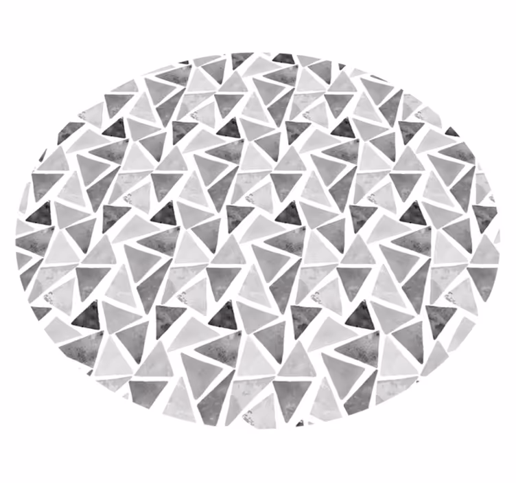 šedé tóny trojúhelníky geometrické vinylové koberce - TenStickers