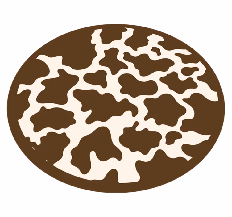 Vinylový koberec se zvířecí potiskem hnědé krávy - TenStickers
