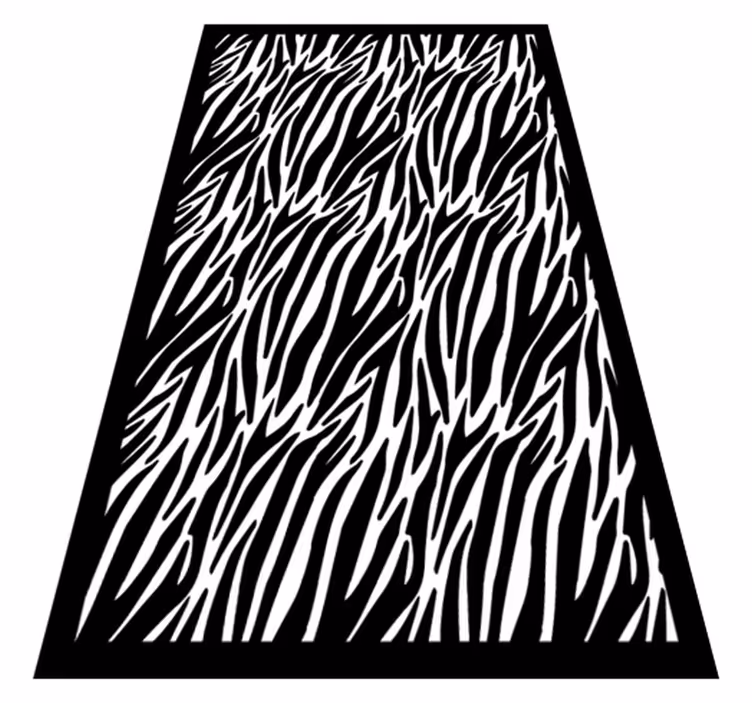 Vinylový koberec s efektem zebra se zvířecím potiskem - TenStickers