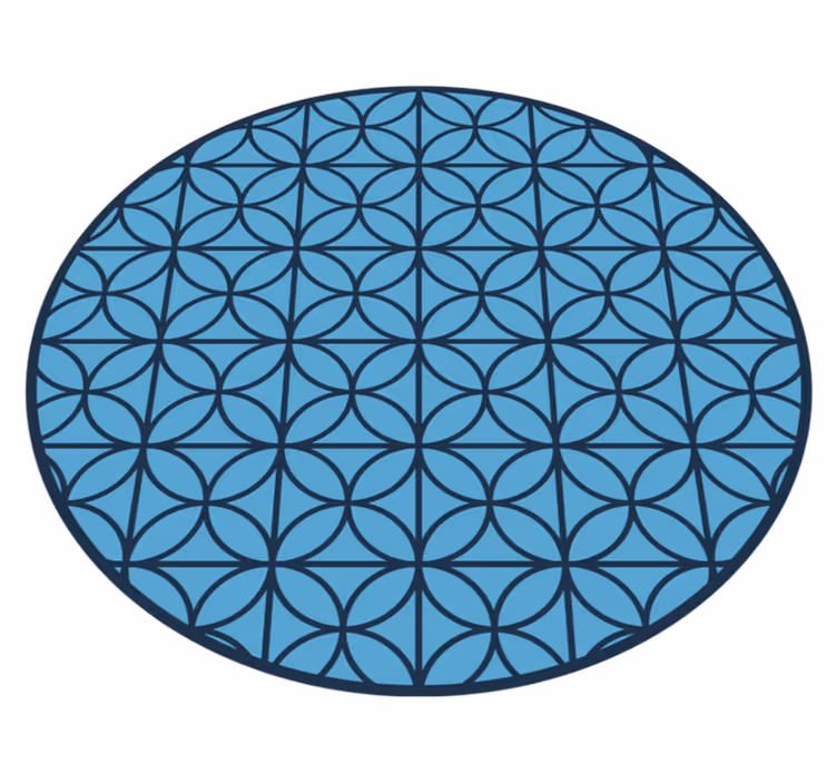Kruhový geometrický Geometrický vinylový koberec - TenStickers