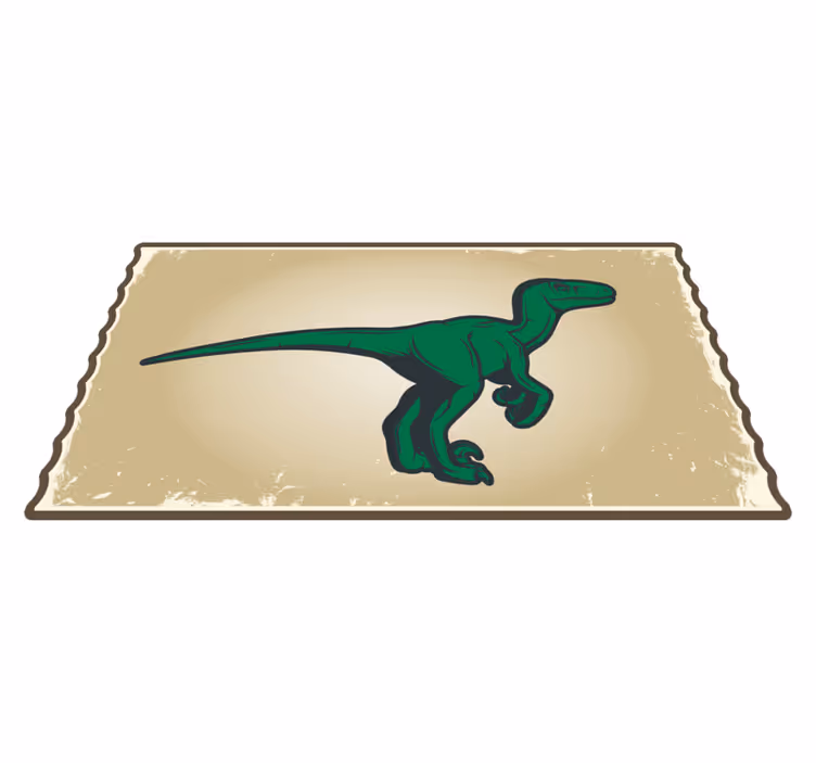 Kreslený raptor maskot dinosaura zvířecí koberec - TenStickers