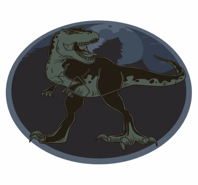 Temný divoký zvířecí koberec t-rex - TenStickers